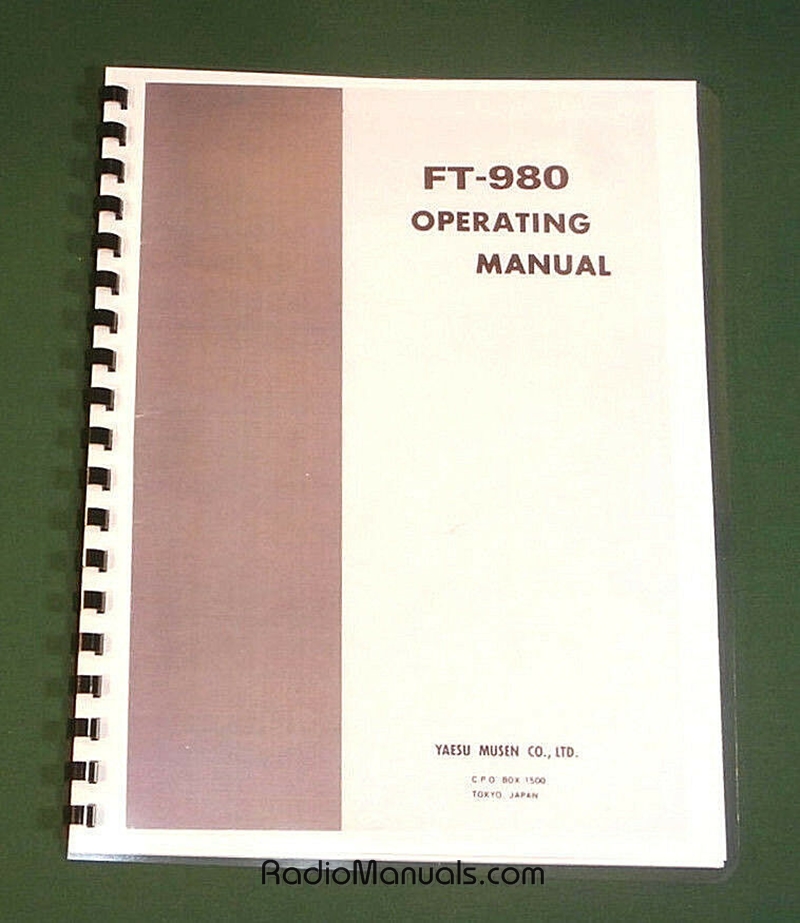 Yaesu FT-980 Instruction Manual - Click Image to Close